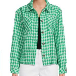 Green Karl Lagerfeld houndstooth jacket